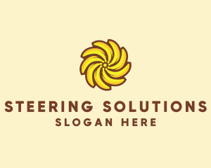 Yellow Banana Sun logo design