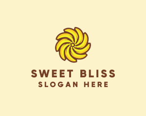 Yellow Banana Sun logo design