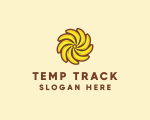 Yellow Banana Sun logo design