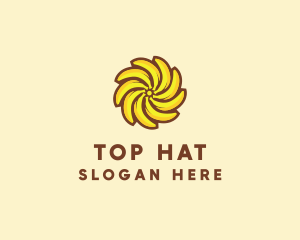 Yellow Banana Sun logo design