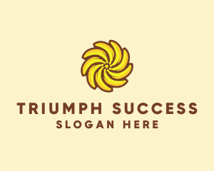 Yellow Banana Sun logo design