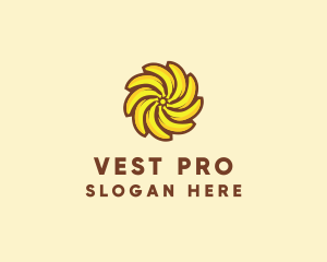 Yellow Banana Sun logo design