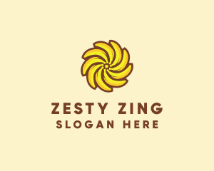 Yellow Banana Sun logo design