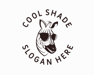 Cool Hipster Zebra logo design