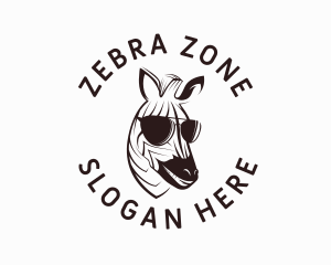 Cool Hipster Zebra logo design