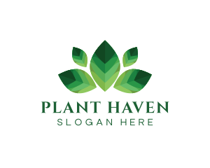 Leaves Plant Botanical logo design