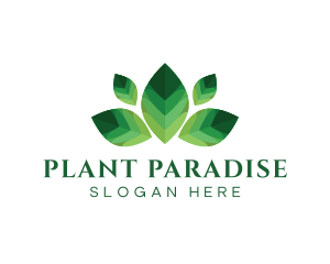 Leaves Plant Botanical logo design