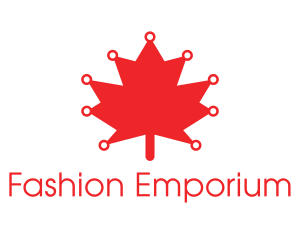 Red Canadian Maple Leaf Technology logo