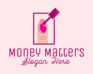 Pink Nail Polish Manicure logo