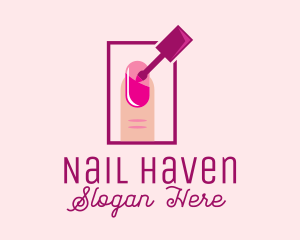 Pink Nail Polish Manicure logo