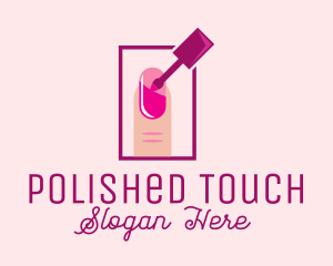 Pink Nail Polish Manicure logo