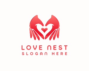 Heart Hands Love logo design