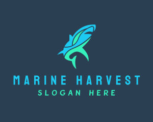 Marine Biology Shark logo design