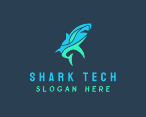 Marine Biology Shark logo design