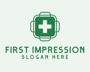 Green Health Cross  logo design