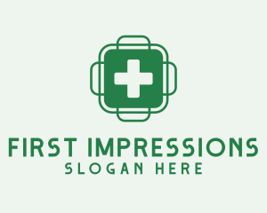 Green Health Cross  logo design