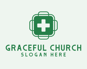 Green Health Cross  logo