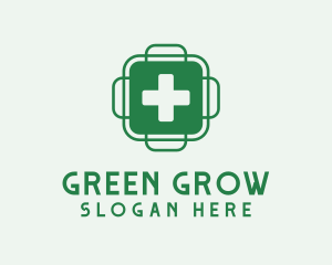 Green Health Cross  logo design