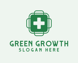 Green Health Cross  logo design