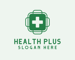 Green Health Cross  logo design