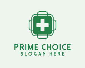 Green Health Cross  logo design