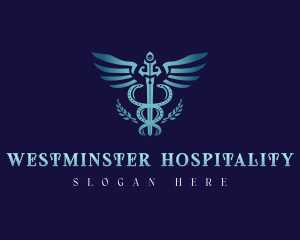 Medical Hostpital Caduceus  logo design