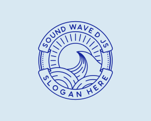 Coastal Wave Travel logo design