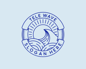 Coastal Wave Travel logo design