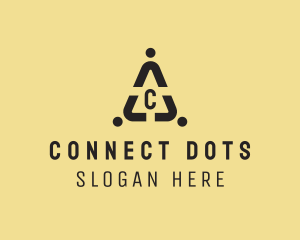 People Warning Dots logo design