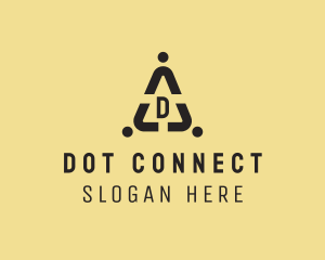 People Warning Dots logo design