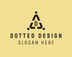 People Warning Dots logo design