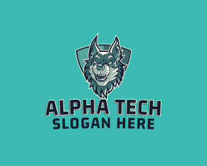 Wild Alpha Wolf logo