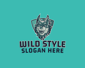 Wild Alpha Wolf logo design