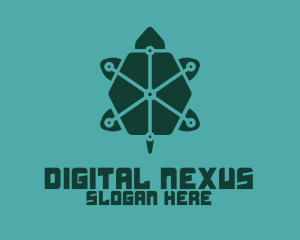 Digital Green Turtle logo design