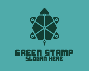 Digital Green Turtle logo design