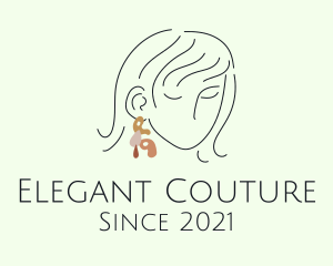 Beauty Lady Earring logo design