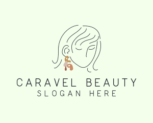 Beauty Lady Earring logo design