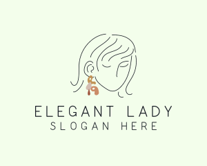 Beauty Lady Earring logo design