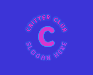 Neon Lights Club Lounge logo design