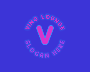 Neon Lights Club Lounge logo design