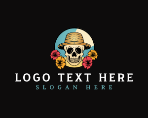Skeleton Summer Beach logo