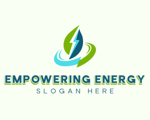 Electric Leaf Bolt logo design