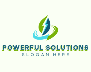 Electric Leaf Bolt logo design