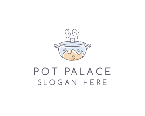 Monoline Hot Pot Cooking logo design