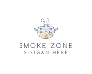 Monoline Hot Pot Cooking logo design