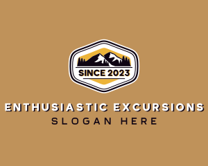 Outdoor Mountain Trekking  logo design