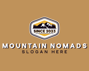 Outdoor Mountain Trekking  logo design