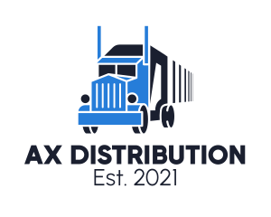 Truck Courier Distribution logo design