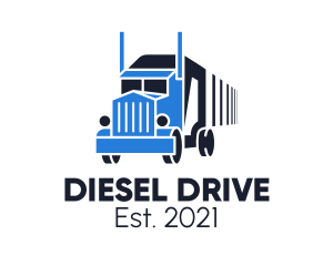 Truck Courier Distribution logo design