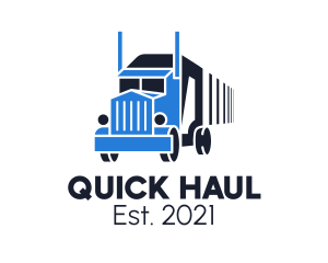 Truck Courier Distribution logo design